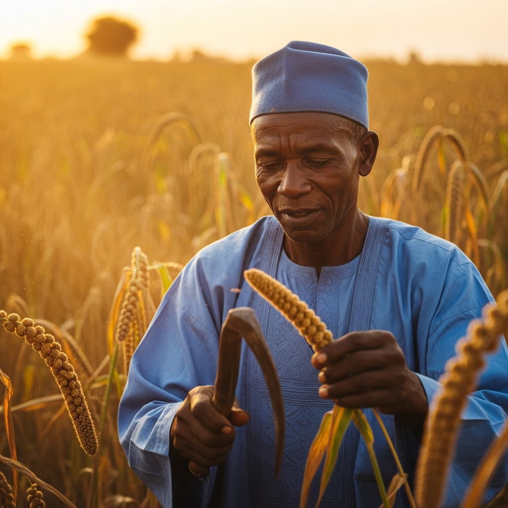 Farmers at sunrise